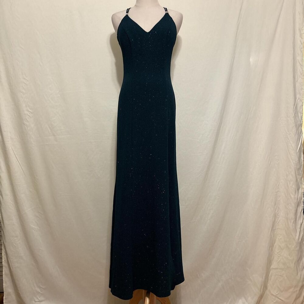 green sparkly prom dress